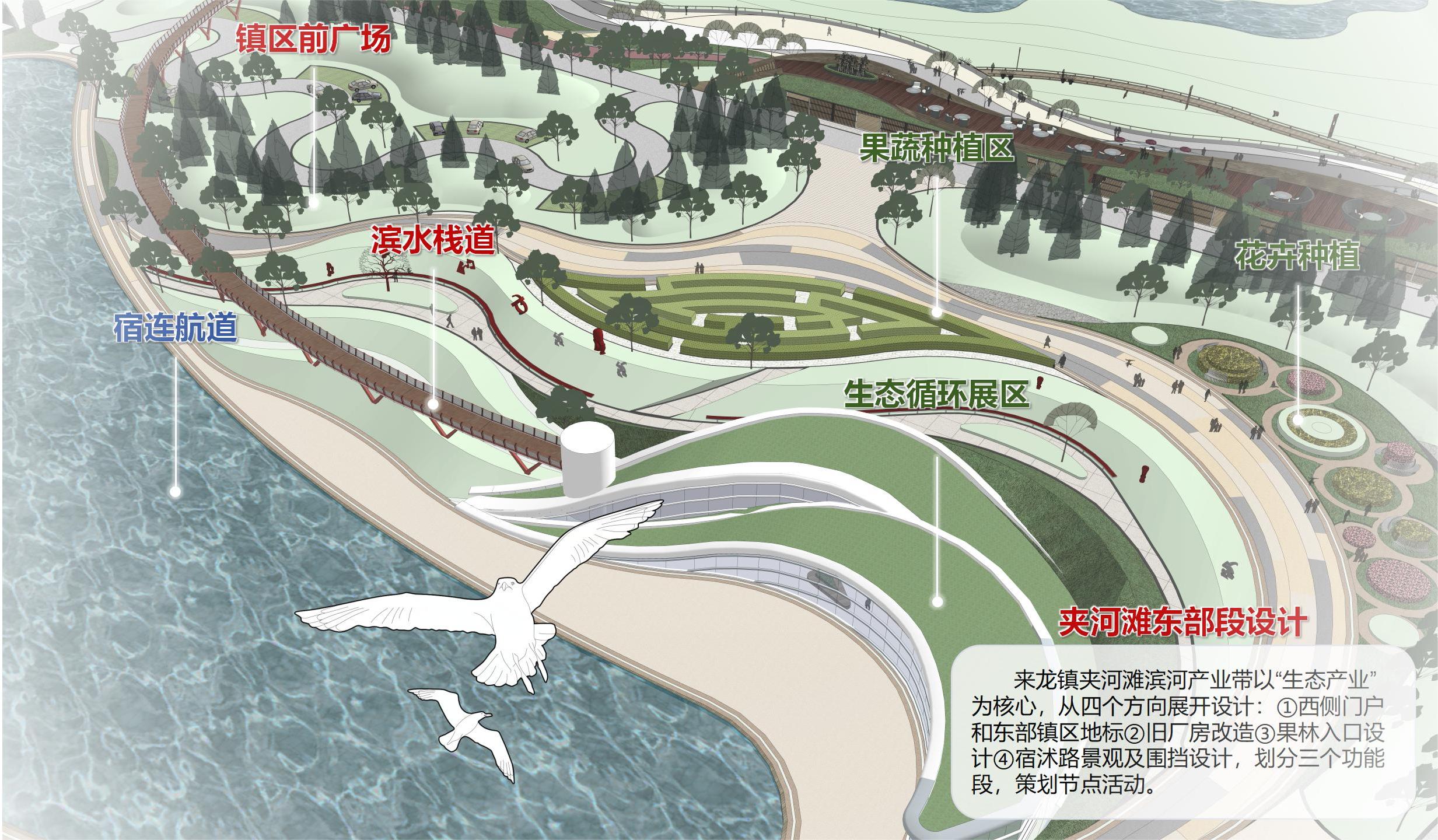 20240301-学思践悟启新程,挺膺担当绘青春——2024 年英国上市公司官网365研究生寒假社会实践总结回顾-“初心服务团”联合建筑学院赴宿豫实践支队-来龙镇夹河滩滨水区景观设计图(部分).jpg